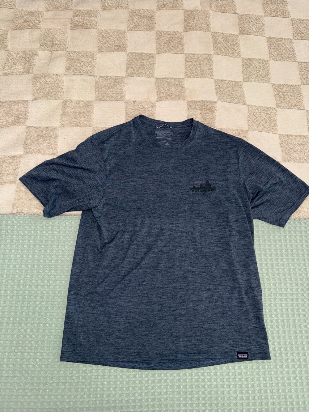 Patagonia‎ Men's Capilene Cool Daily Heather Navy Short-Sleeve Crew T-Shirt XS